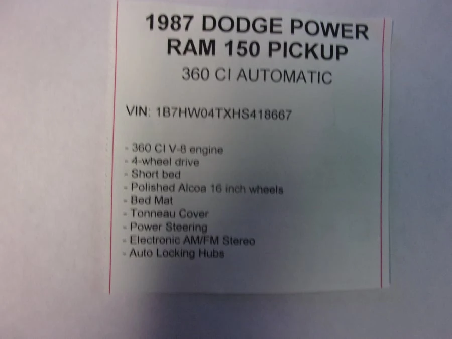 1987 Dodge Ram 1st Gen - Image 11 of 11