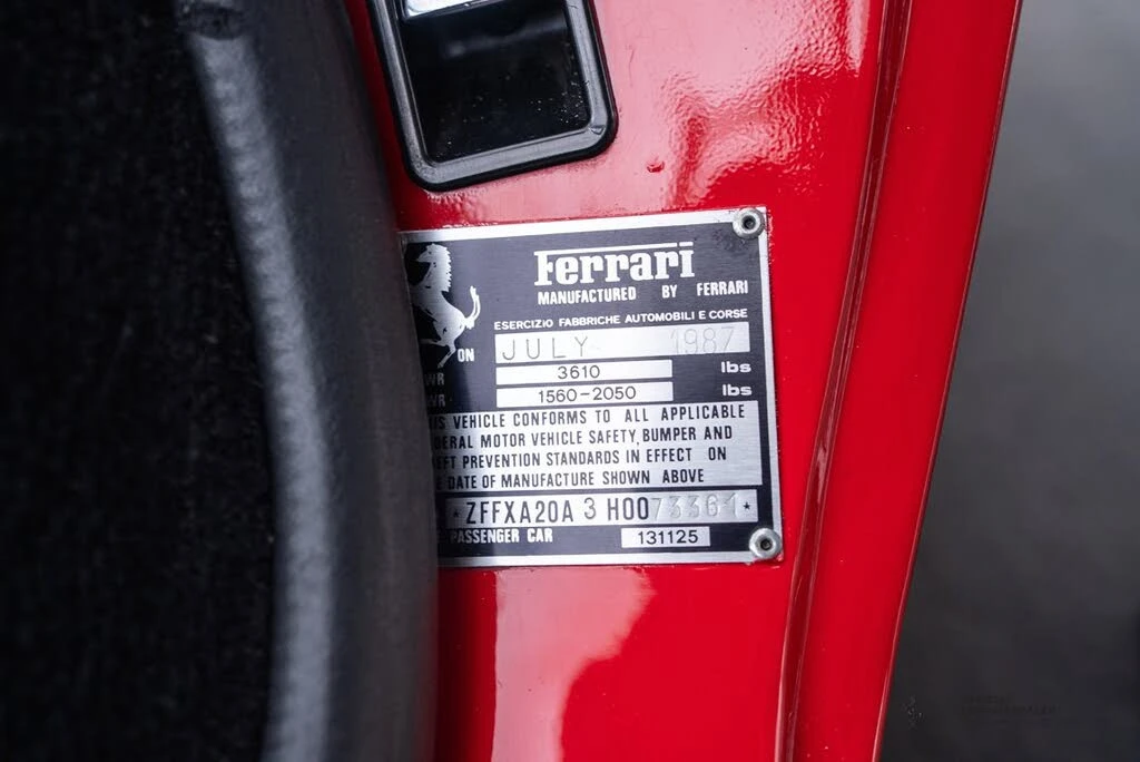 1987 Ferrari 328 GTS - Image 21 of 21