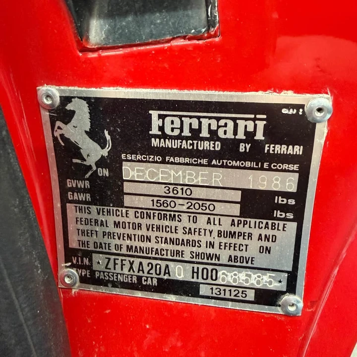 1987 Ferrari 328 GTS - Image 17 of 17