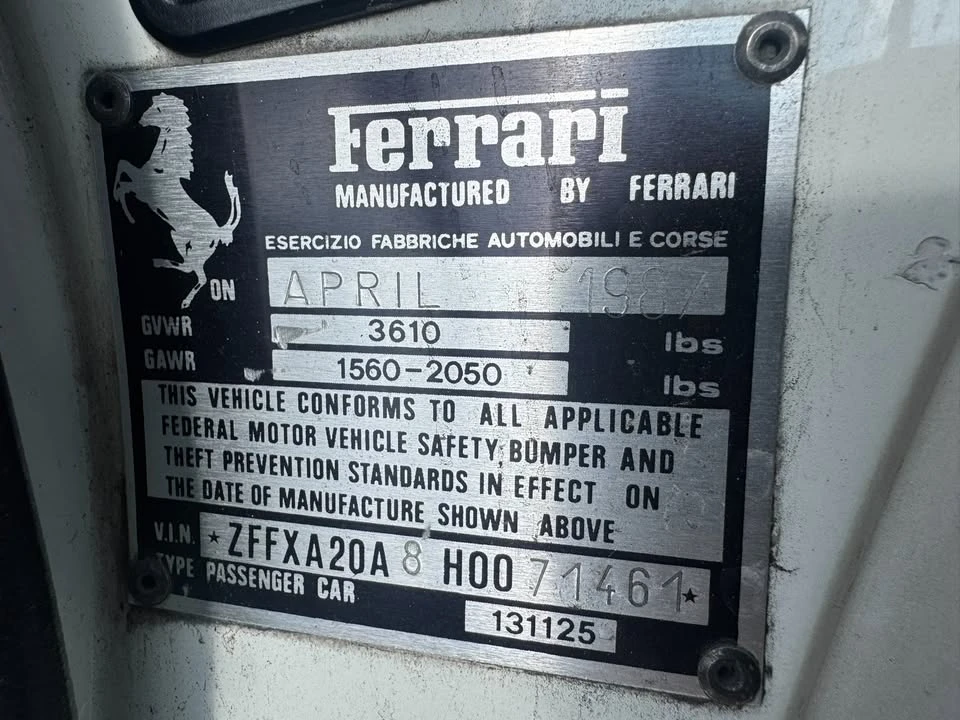 1987 Ferrari 328 GTS - Image 18 of 20
