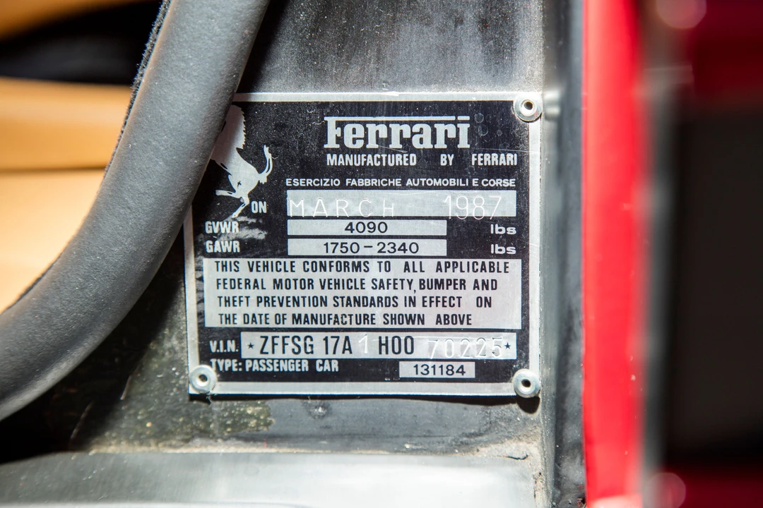 1987 Ferrari Testarossa - Image 17 of 31