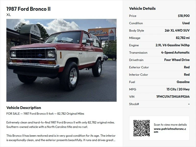 1987 Ford Bronco II - Image 20 of 20