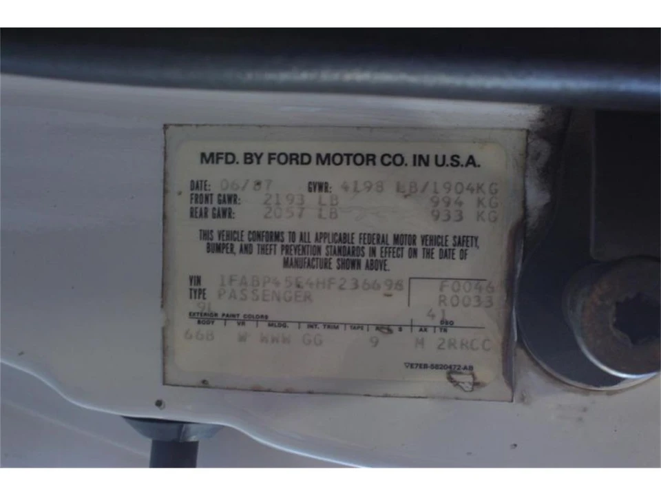 1987 Ford Mustang 3rd Gen - Image 6 of 9