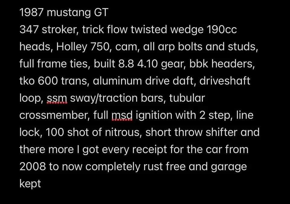 1987 Ford Mustang GT 3rd Gen - Image 6 of 6