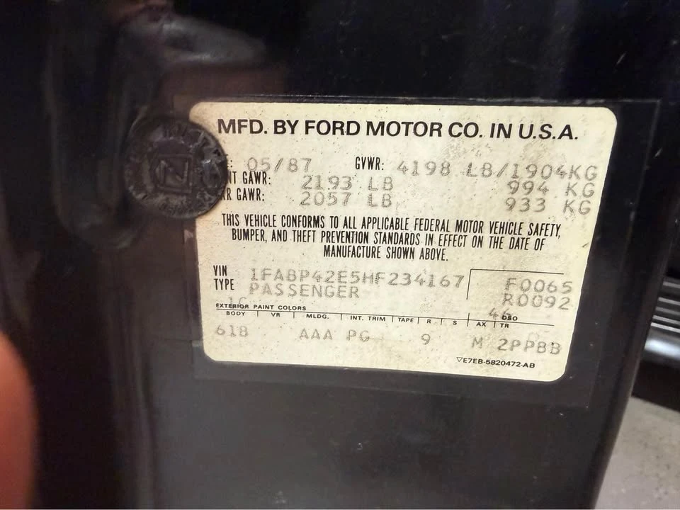 1987 Ford Mustang GT 3rd Gen - Image 7 of 15