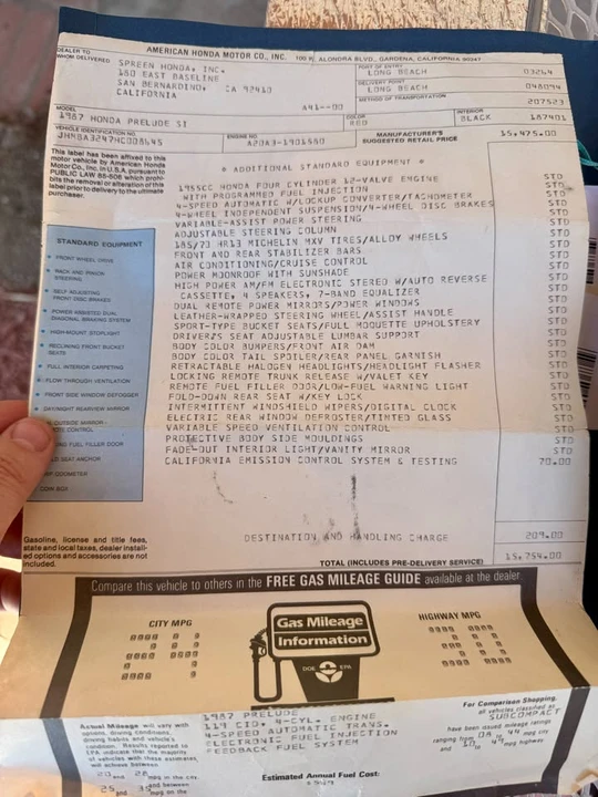 1987 Honda Prelude 2nd Gen - Image 19 of 19