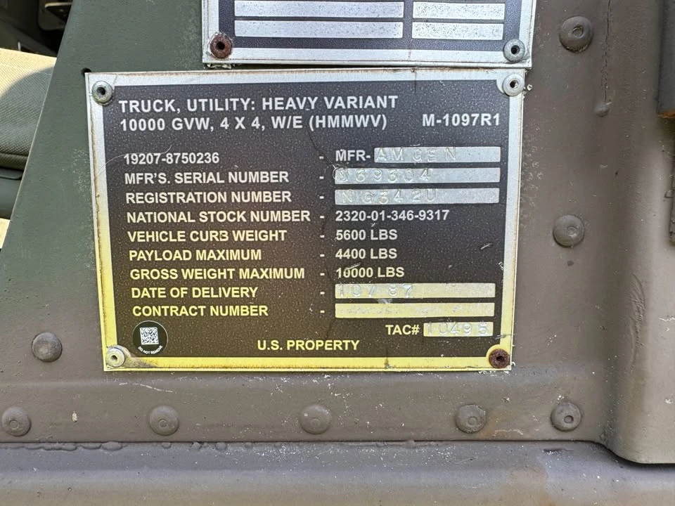 1987 Hummer HMMWV - Image 2 of 20