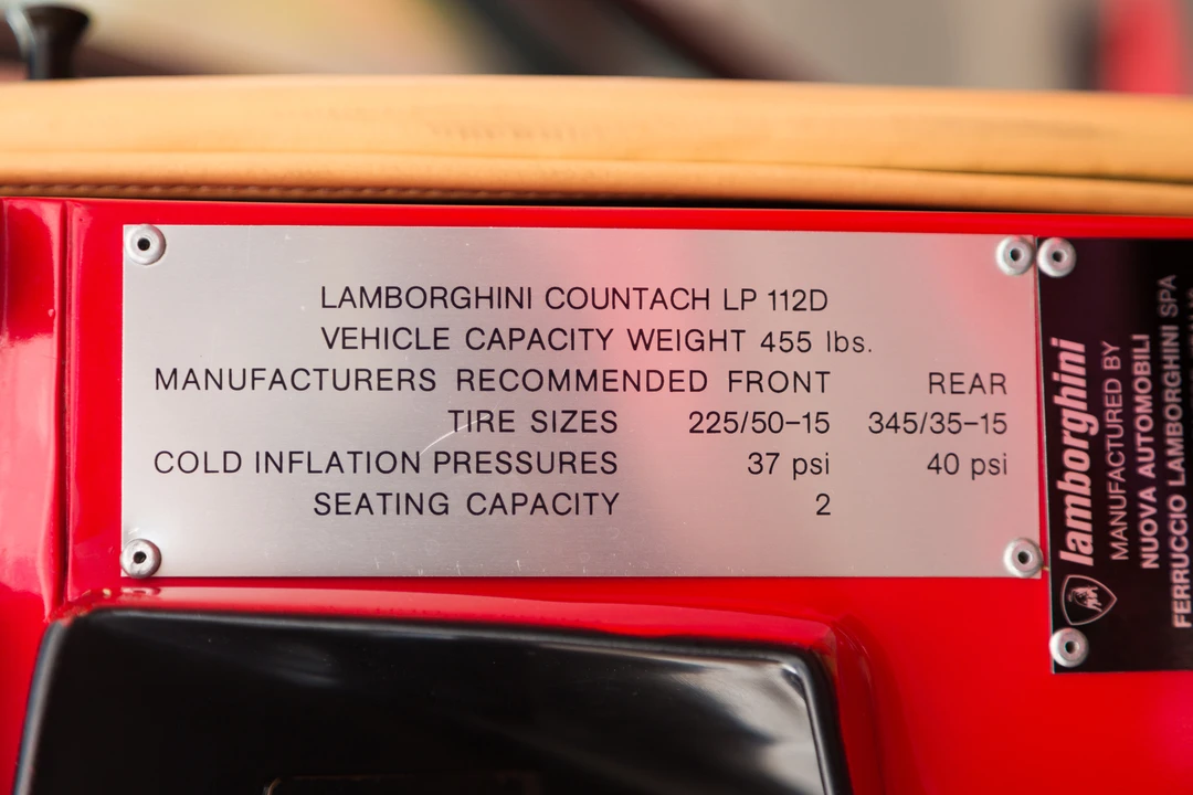 1987 Lamborghini Countach LP5000 Quattrovalvole - Image 31 of 31