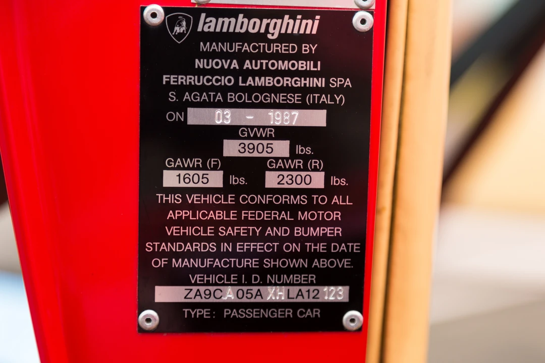 1987 Lamborghini Countach LP5000 Quattrovalvole - Image 30 of 31