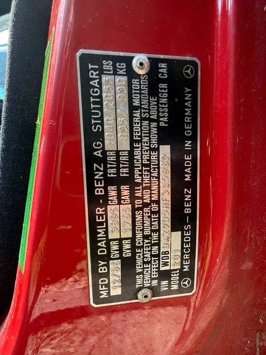 1987 Mercedes-Benz 190E - Image 11 of 24