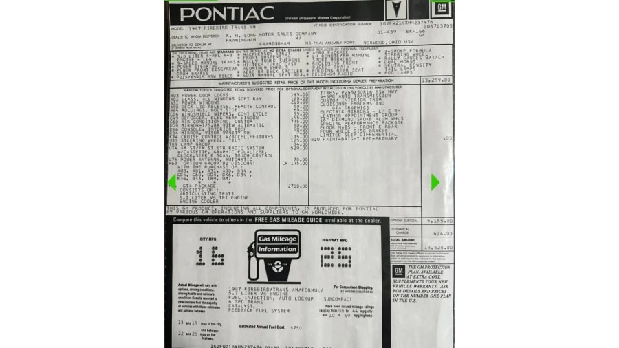 1987 Pontiac Firebird Trans Am 3rd Gen - Image 4 of 4
