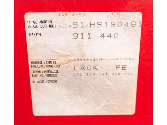 1987 Porsche 911 Carrera 3.2 - Image 17 of 21