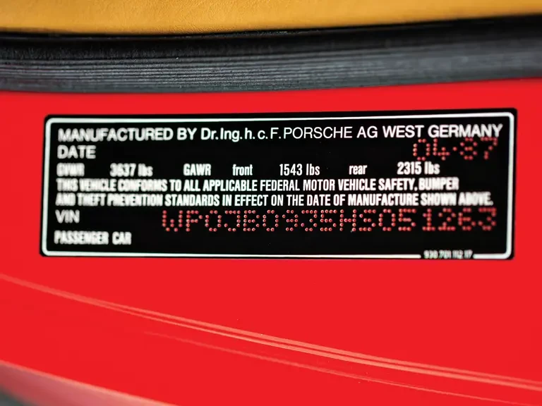 1987 Porsche 930 Turbo - Image 25 of 28