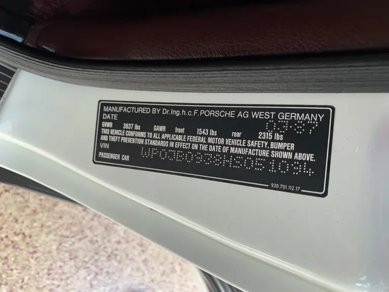 1987 Porsche 930 Turbo - Image 31 of 31
