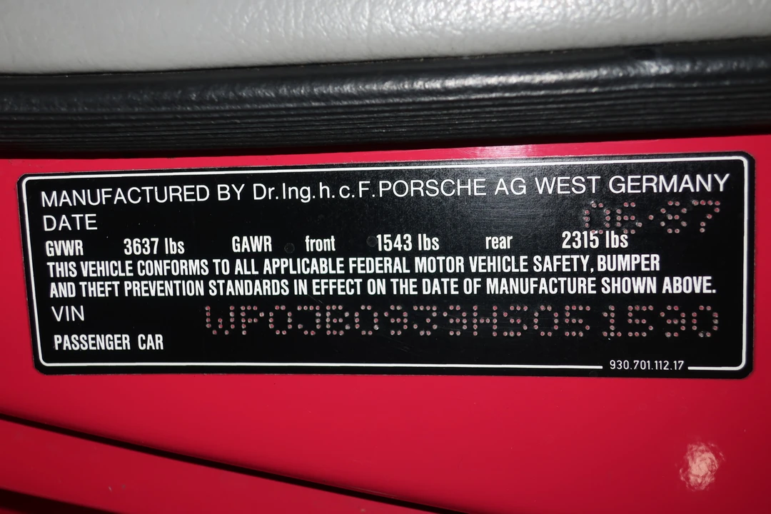 1987 Porsche 930 Turbo - Image 31 of 31