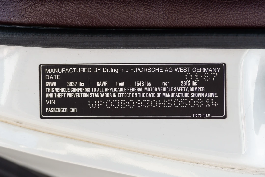 1987 Porsche 930 Turbo - Image 16 of 31