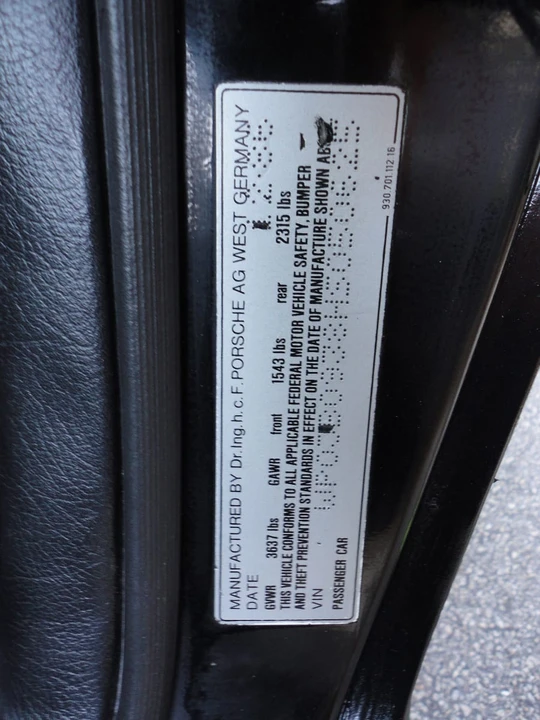 1987 Porsche 930 Turbo - Image 9 of 11