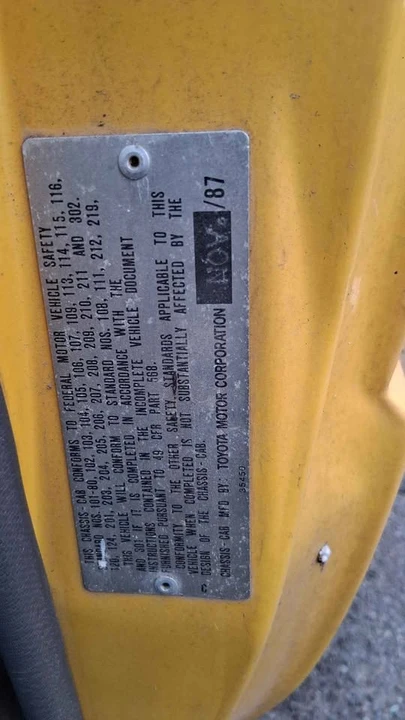 1987 Toyota 86 - Image 8 of 19