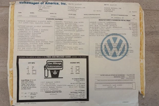 1987 Volkswagen EuroVan - Image 11 of 11