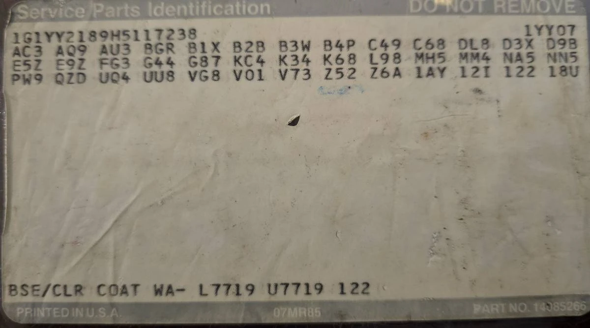 1987 Chevrolet Corvette C4 - Image 10 of 10