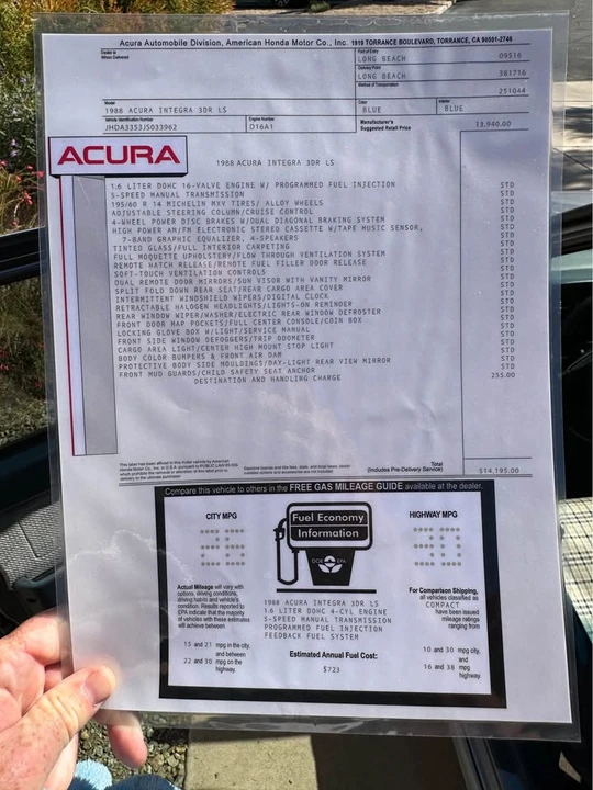 1988 Acura Integra 1st Gen - Image 10 of 10