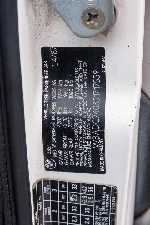 1988 BMW E28 5 Series - Image 19 of 21