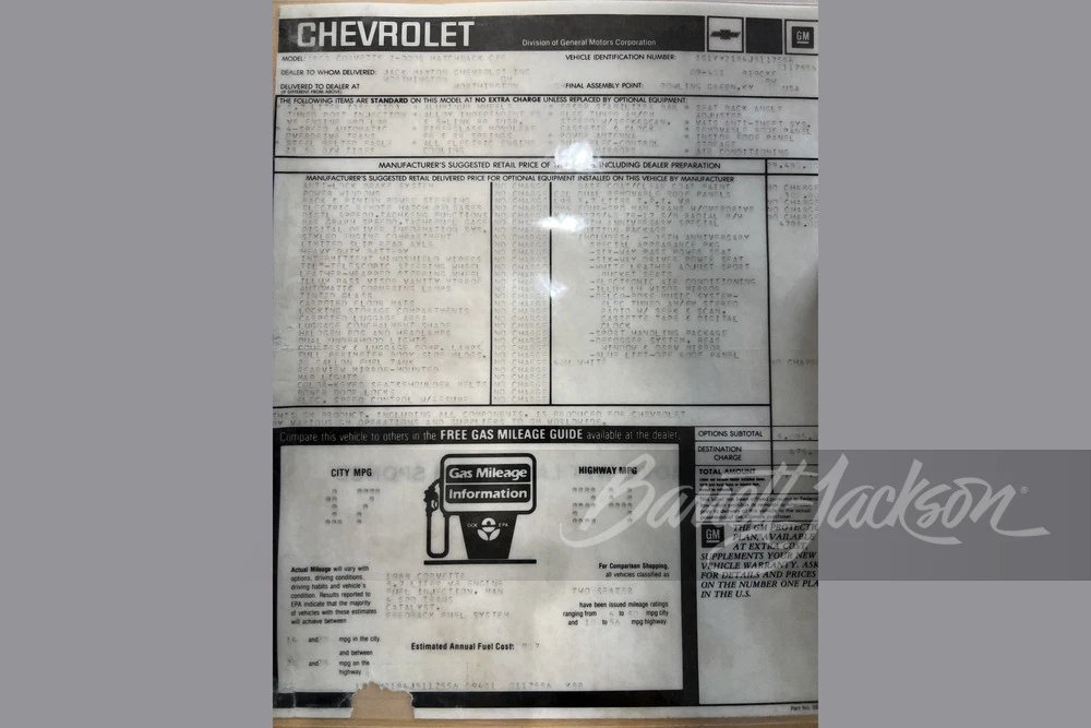 1988 Chevrolet Corvette C4 - Image 7 of 28