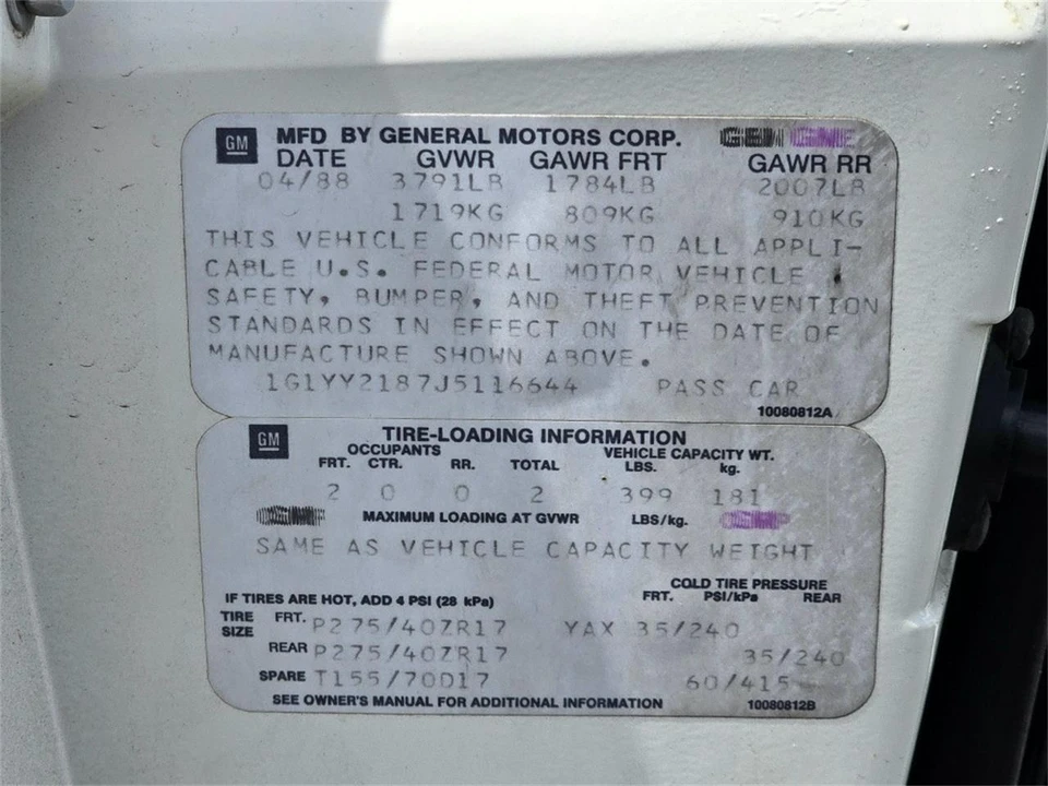 1988 Chevrolet Corvette C4 - Image 17 of 31
