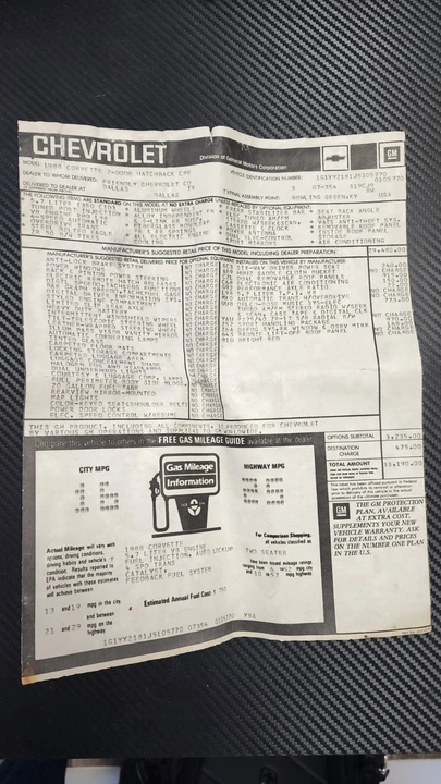 1988 Chevrolet Corvette C4 - Image 20 of 21