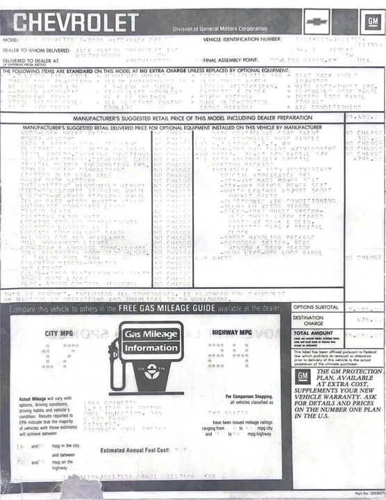 1988 Chevrolet Corvette C4 - Image 29 of 29