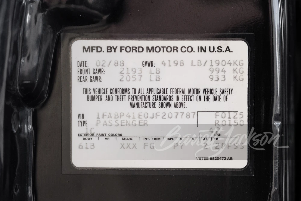 1988 Ford Mustang 3rd Gen - Image 12 of 31