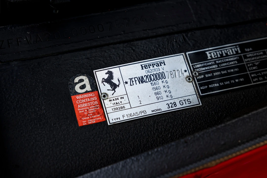 1988 Ferrari 328 GTS - Image 12 of 31