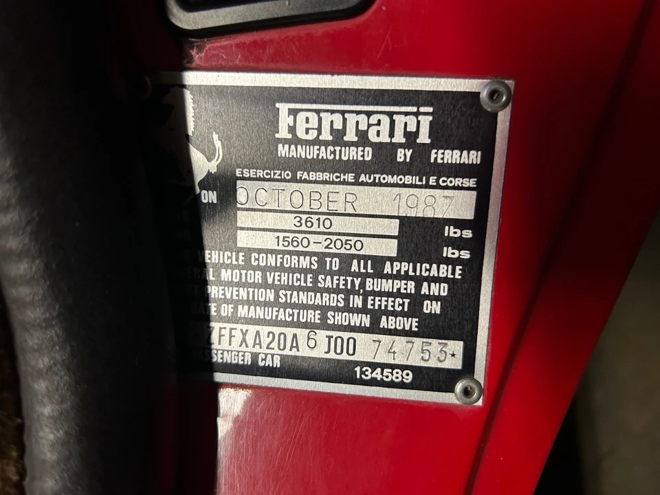 1988 Ferrari 328 - Image 18 of 21