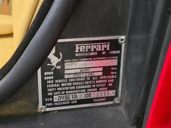 1988 Ferrari Testarossa - Image 17 of 19