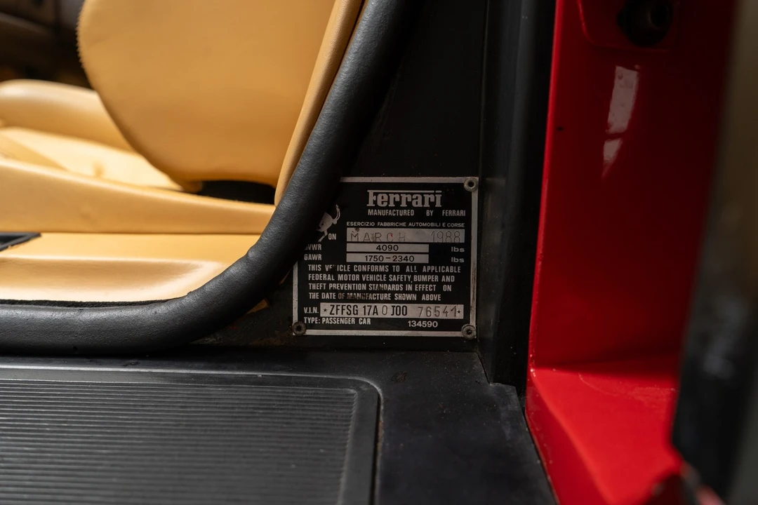 1988 Ferrari Testarossa - Image 20 of 21