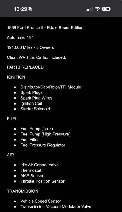 1988 Ford Bronco 4th Gen - Image 18 of 20