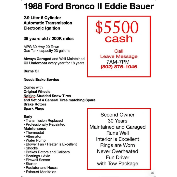 1988 Ford Bronco 4th Gen - Image 9 of 12
