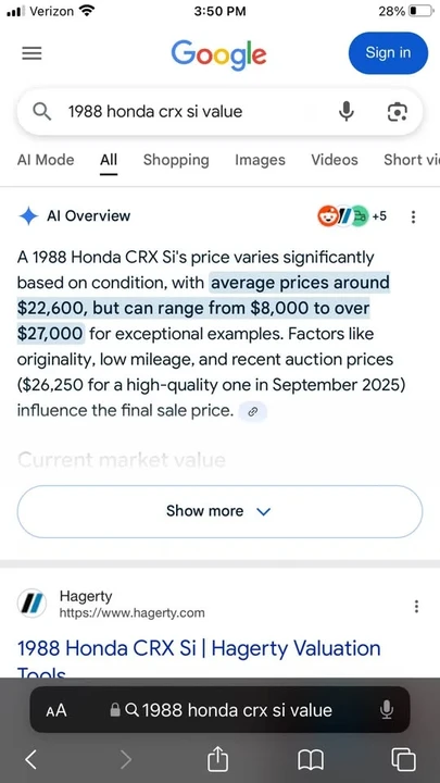 1988 Honda CR-X 2nd Gen - Image 11 of 11