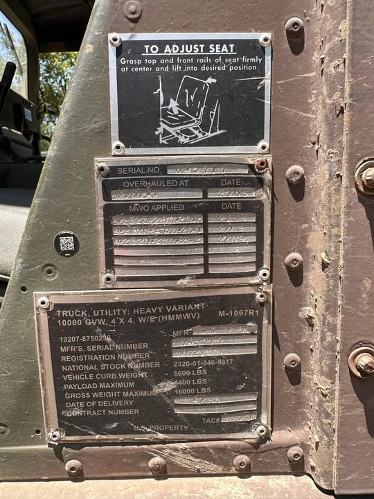 1988 Hummer HMMWV - Image 11 of 14