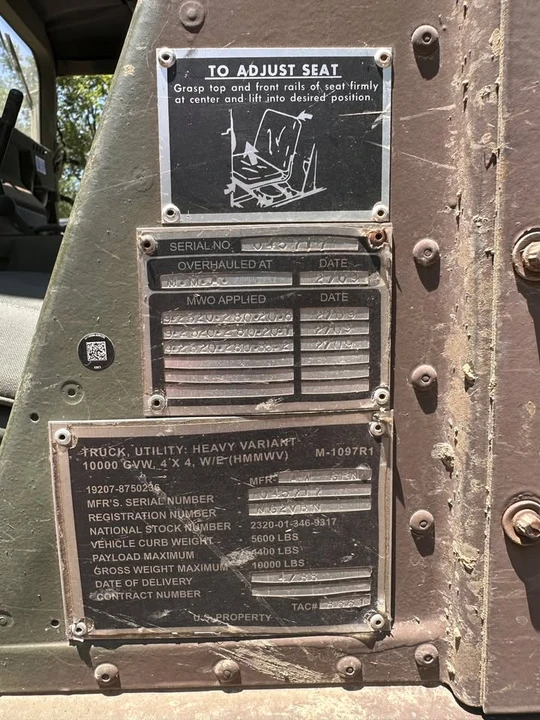 1988 Hummer HMMWV - Image 11 of 14