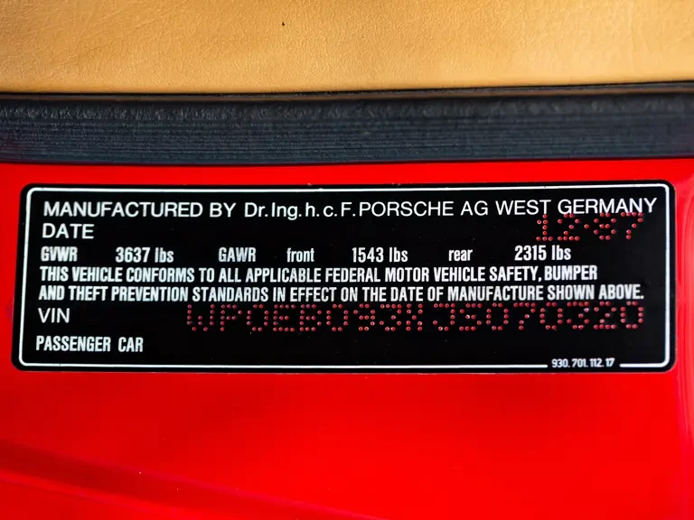 1988 Porsche 930 Turbo - Image 29 of 31