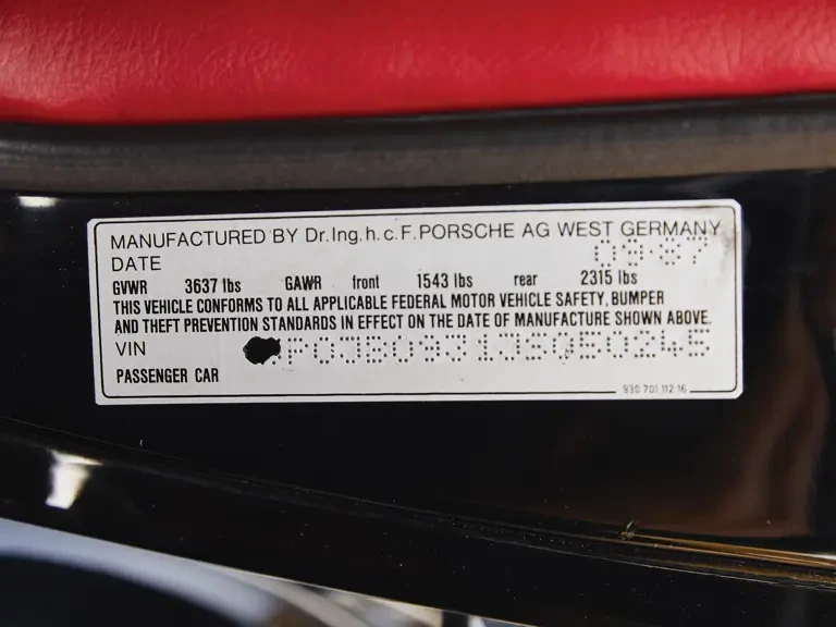 1988 Porsche 930 Turbo - Image 27 of 31