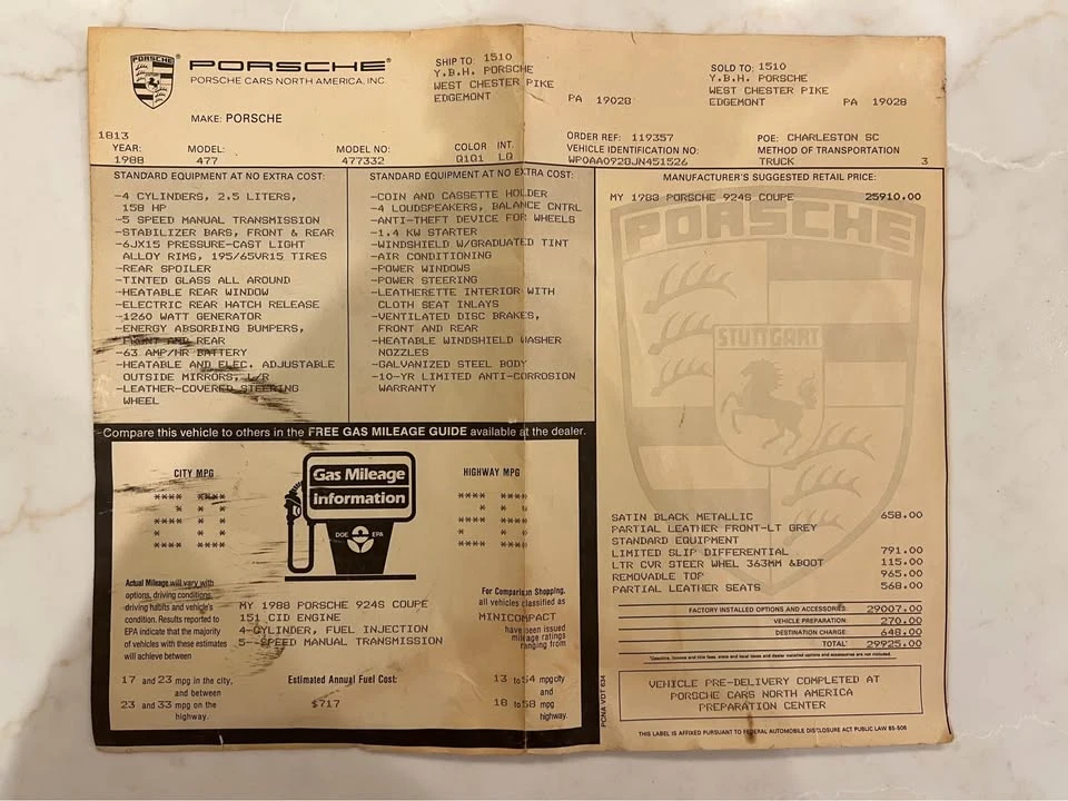 1988 Porsche 924 S - Image 18 of 18