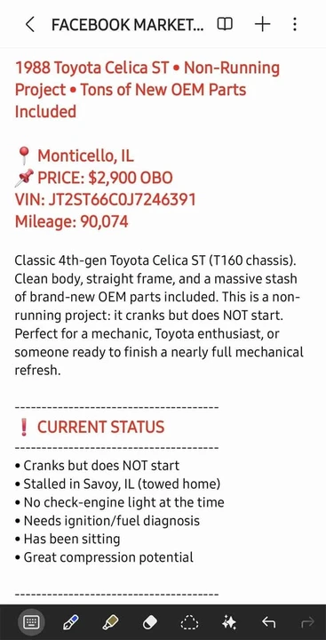 1988 Toyota Celica 4th Gen - Image 11 of 15