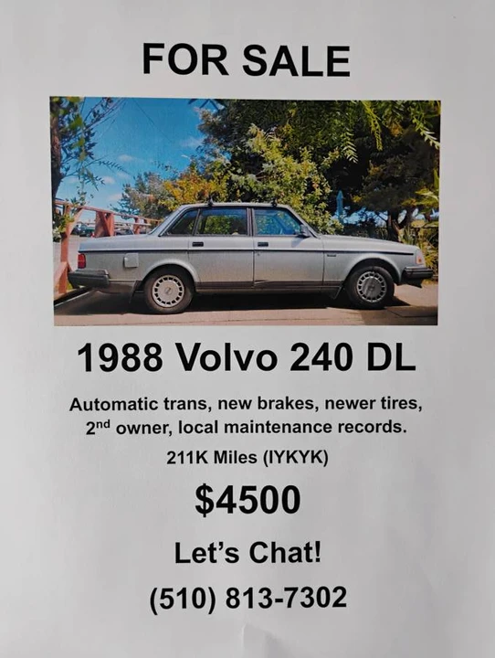1988 Volvo 244 - Image 8 of 8