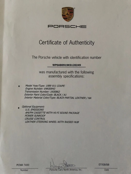 1989 Porsche 911 Carrera 3.2 - Image 22 of 31