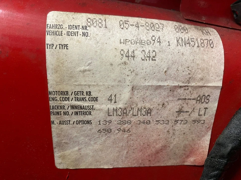 1989 Porsche 944 S2 - Image 25 of 25