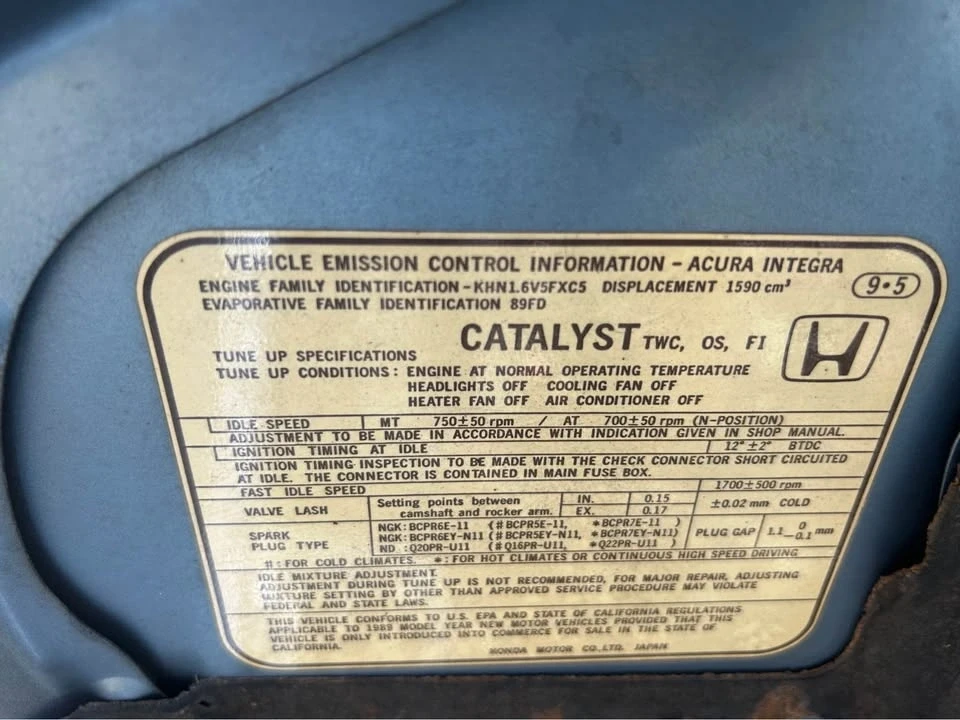 1989 Acura Integra 1st Gen - Image 11 of 16