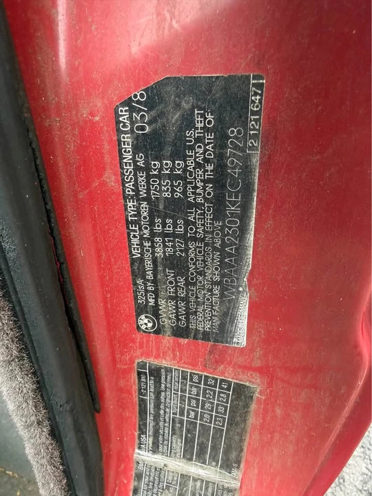 1989 BMW E30 3 Series - Image 20 of 20
