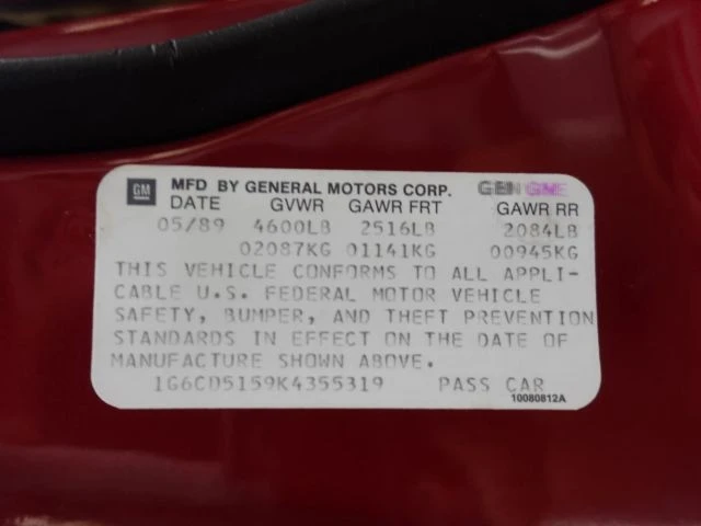 1989 Cadillac DeVille 6th Gen - Image 21 of 21